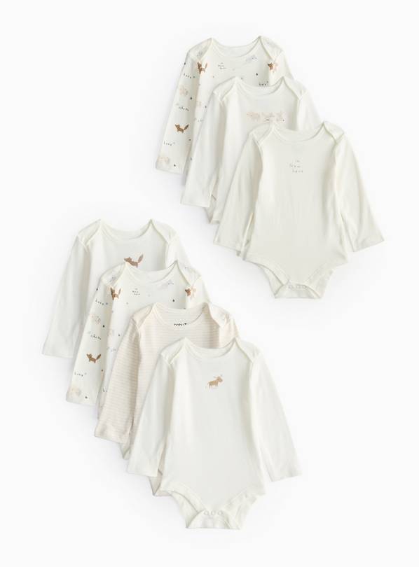 Forest Animal Long Sleeve Bodysuit 7 Pack 3-6 months